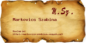 Markovics Szabina névjegykártya