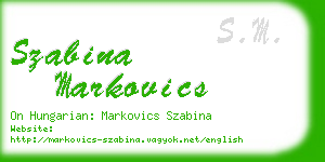 szabina markovics business card